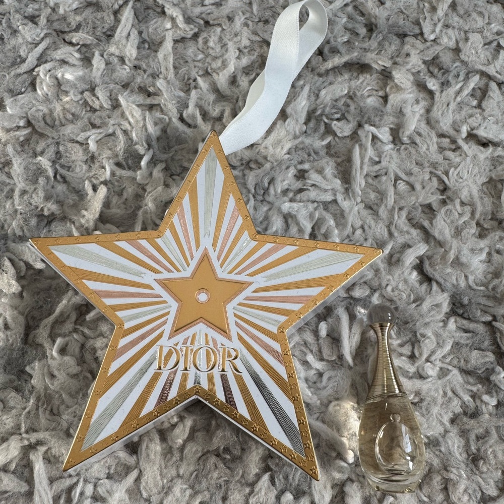 Dior Star Cardboard Ornament and J’adore Lor Mini Perfume